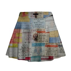 Concert TIcket Memorabilia  Mini Flare Skirt