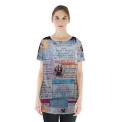 Concert TIcket Memorabilia  Skirt Hem Sports Top