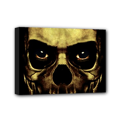 Angry Skull Monster Poster Mini Canvas 7  X 5  (stretched) by dflcprints