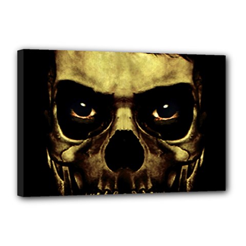 Angry Skull Monster Poster Canvas 18  X 12  (stretched) by dflcprints