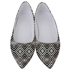 Black White Diamond Pattern Women s Low Heels