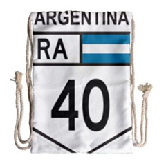 Argentina National Route 40 Drawstring Bag (large) by abbeyz71