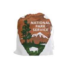 U S  National Park Service Arrowhead Insignia Drawstring Pouch (large) by abbeyz71