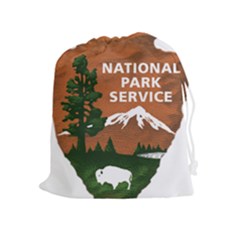 U S  National Park Service Arrowhead Insignia Drawstring Pouch (xl) by abbeyz71