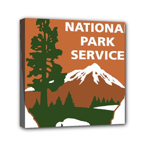 U S  National Park Service Arrowhead Insignia Mini Canvas 6  X 6  (stretched) by abbeyz71