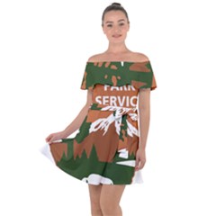 U S  National Park Service Arrowhead Insignia Off Shoulder Velour Dress by abbeyz71