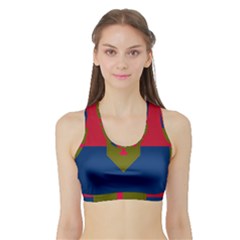 United States Army First Infantry Division Flag Sports Bra With Border by abbeyz71