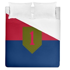 United States Army First Infantry Division Flag Duvet Cover (queen Size) by abbeyz71