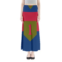 United States Army First Infantry Division Flag Full Length Maxi Skirt by abbeyz71