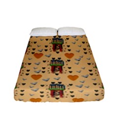 Sankta Lucia With Love And Candles In The Silent Night Fitted Sheet (full/ Double Size) by pepitasart