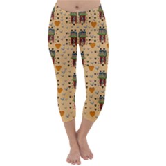 Sankta Lucia With Love And Candles In The Silent Night Capri Winter Leggings 