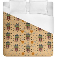 Sankta Lucia With Love And Candles In The Silent Night Duvet Cover (King Size)