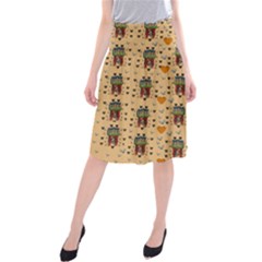 Sankta Lucia With Love And Candles In The Silent Night Midi Beach Skirt