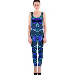 Abstract #8   I   Aqua Blues 6000 One Piece Catsuit by KesaliSkyeArt