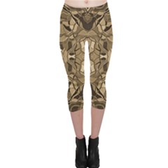 Abstract #8   I   Antiqued 6000 Capri Leggings 