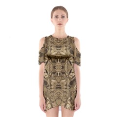 Abstract #8   Ii   Antiqued 6000 Shoulder Cutout One Piece Dress by KesaliSkyeArt