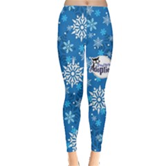 Christmas Snowflakes Women s Leggings  by TransfiguringAdoptionStore