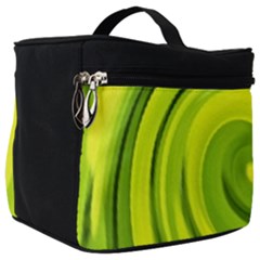 Groovy Abstract Green Liquid Art Swirl Painting Make Up Travel Bag (big) by myrubiogarden