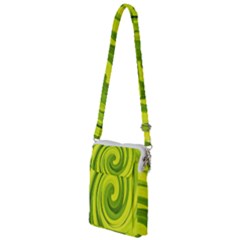 Groovy Abstract Green Liquid Art Swirl Painting Multi Function Travel Bag by myrubiogarden