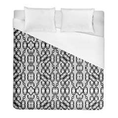 Black And White Intricate Modern Geometric Pattern Duvet Cover (full/ Double Size) by dflcprintsclothing