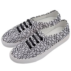 Black And White Intricate Modern Geometric Pattern Women s Classic Low Top Sneakers by dflcprintsclothing