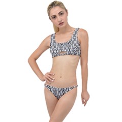 Black And White Intricate Modern Geometric Pattern The Little Details Bikini Set by dflcprintsclothing