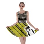 Yellow/Black Owl Skater Dress