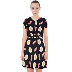 Bacon And Egg Pop Art Pattern Adorable In Chiffon Dress