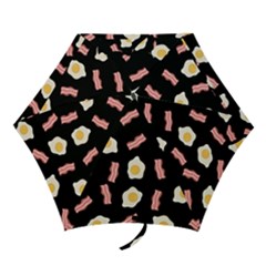 Bacon And Egg Pop Art Pattern Mini Folding Umbrellas by Valentinaart