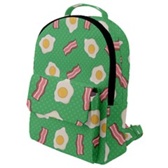 Bacon and Egg Pop Art Pattern Flap Pocket Backpack (Small)