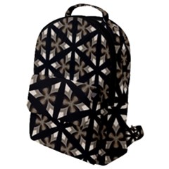 Earth Tone Floral  Flap Pocket Backpack (small)