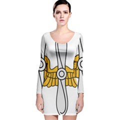 U S  Army Aviation Branch Insignia Long Sleeve Velvet Bodycon Dress by abbeyz71