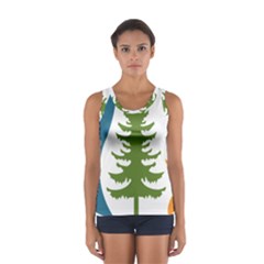 Forest Christmas Tree Spruce Sport Tank Top  by Desi8484