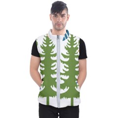 Forest Christmas Tree Spruce Men s Puffer Vest by Desi8484