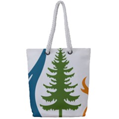 Forest Christmas Tree Spruce Full Print Rope Handle Tote (small) by Desi8484