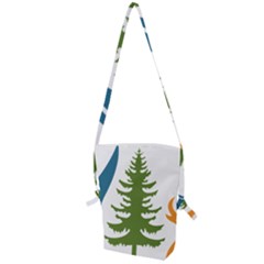 Forest Christmas Tree Spruce Folding Shoulder Bag by Desi8484