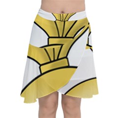 Insignia of U.S. Army Ordnance Corps Chiffon Wrap Front Skirt