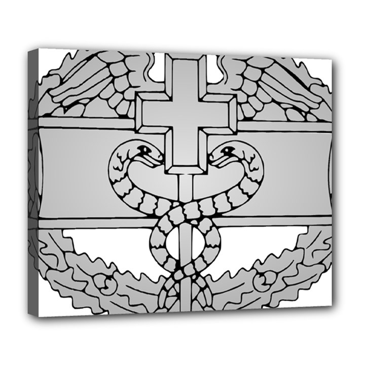 U.S. Army Combat Medical Badge Deluxe Canvas 24  x 20  (Stretched)