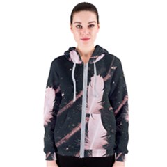 Feather Magic Women s Zipper Hoodie by WensdaiAmbrose