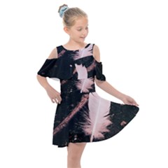 Feather Magic Kids  Shoulder Cutout Chiffon Dress by WensdaiAmbrose