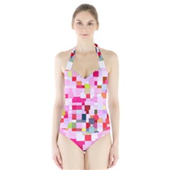 The Framework Paintings Square Halter Swimsuit by Pakrebo