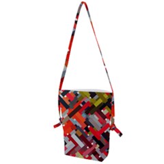 Maze Mazes Fabric Fabrics Color Folding Shoulder Bag by Pakrebo