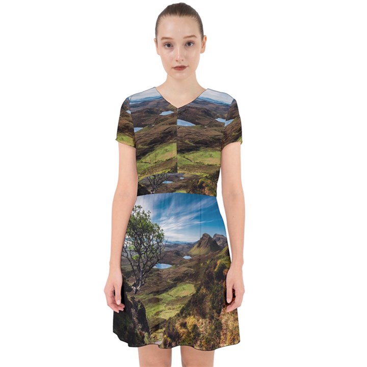 Landscape Quairaing Scotland Adorable in Chiffon Dress