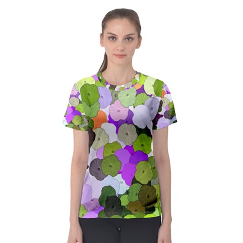 Art Flower Flowers Fabric Fabrics Women s Sport Mesh Tee by Pakrebo