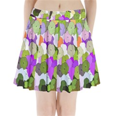 Art Flower Flowers Fabric Fabrics Pleated Mini Skirt by Pakrebo