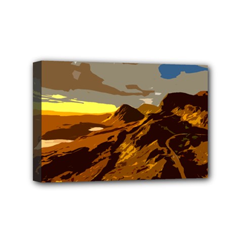 Scotland Monti Mountains Mountain Mini Canvas 6  X 4  (stretched)