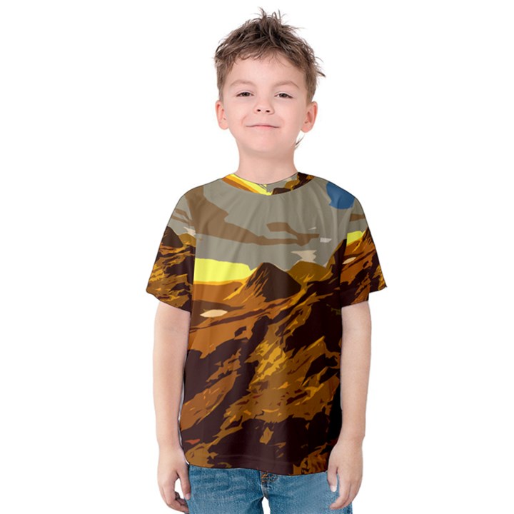 Scotland Monti Mountains Mountain Kids  Cotton Tee