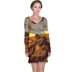 Scotland Monti Mountains Mountain Long Sleeve Nightdress