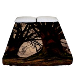 Ent Treant Trees Tree Bark Barks Fitted Sheet (California King Size)