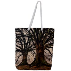 Ent Treant Trees Tree Bark Barks Full Print Rope Handle Tote (Large)